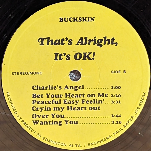 Buckskin - That's Alright, It's OK! (LP, Album) (Mint (M)) - Image 4