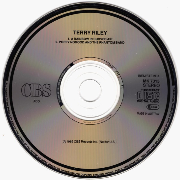 Terry Riley - A Rainbow In Curved Air (CD, Album, RE) (Near Mint (NM or M-)) - Image 4