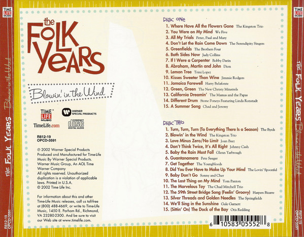 Various - The Folk Years Blowin' In The Wind (2xCD, Comp) (Mint (M)) - Image 2
