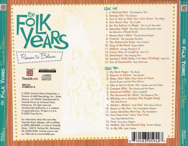 Various - The Folk Years Reason To Believe (2xCD, Comp) (Mint (M)) - Image 2