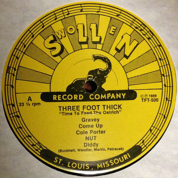 Three Foot Thick - Time To Feed The Ostrich (LP, Album) (Near Mint (NM or M-)) - Image 3