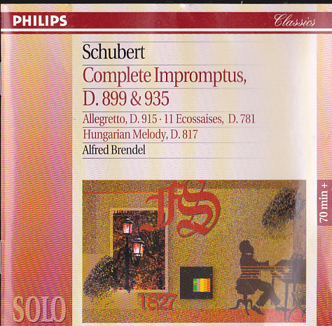 Franz Schubert - Alfred Brendel - Complete Impromptus, D.899 & 935 / Allegretto, D.915 / 11 Ecossaises, D.781 / Hungarian Melody, D.817 (CD, Comp, RM) (Near Mint (NM or M-))
