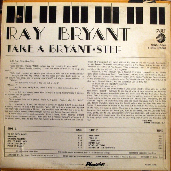 Ray Bryant - Take A Bryant-Step (LP, Album) (Very Good Plus (VG+)) - Image 2