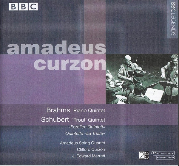 Johannes Brahms, Franz Schubert, Amadeus-Quartett, Clifford Curzon, James Merrett - Piano Quintet / 'Trout' Quintet (2xCD, RE, RM) (Near Mint (NM or M-))