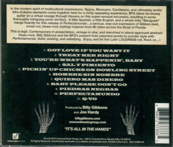 Billy Gibbons and The BFG's - Perfectamundo (CD, Album) (Near Mint (NM or M-)) - Image 2