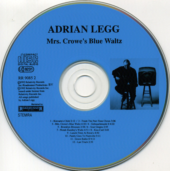 Adrian Legg - Mrs. Crowe's Blue Waltz (CD) (Near Mint (NM or M-)) - Image 3