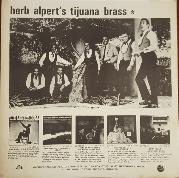 Herb Alpert & The Tijuana Brass - Volume 2 (LP, Album) (Near Mint (NM or M-)) - Image 2