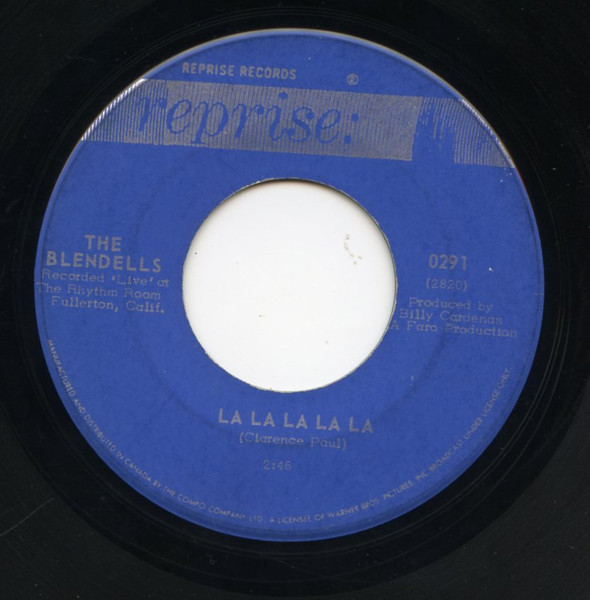The Blendells - La La La La La / Huggie's Bunnies (7", Single) (Very Good Plus (VG+))