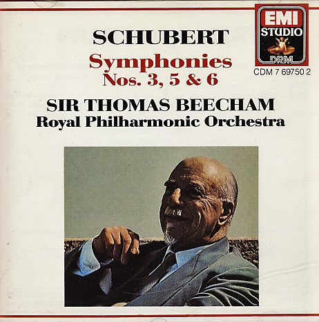 Franz Schubert – Sir Thomas Beecham, Royal Philharmonic Orchestra - Symphonies 3, 5 & 6 (CD, Comp, RE, RM) (Near Mint (NM or M-))