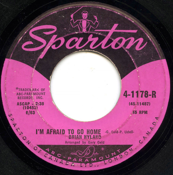 Brian Hyland - I'm Afraid To Go Home (7") (Very Good Plus (VG+))