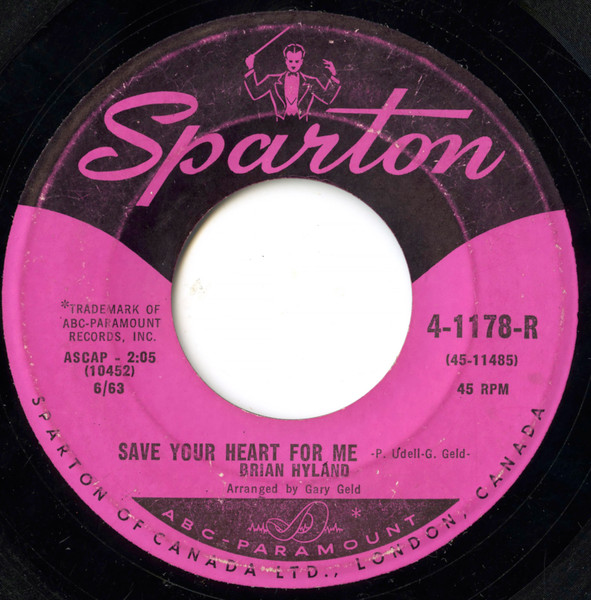 Brian Hyland - I'm Afraid To Go Home (7") (Very Good Plus (VG+)) - Image 2