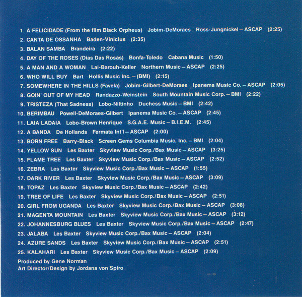 Les Baxter & His Orchestra And Les Baxter Chorus - The Exotic Rhythms Of Les Baxter Orchestra And Chorus - The Colors Of Brazil / African Blue (CD, Comp, RE) (Near Mint (NM or M-)) - Image 4