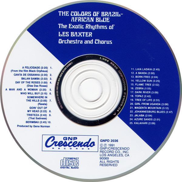 Les Baxter & His Orchestra And Les Baxter Chorus - The Exotic Rhythms Of Les Baxter Orchestra And Chorus - The Colors Of Brazil / African Blue (CD, Comp, RE) (Near Mint (NM or M-)) - Image 5