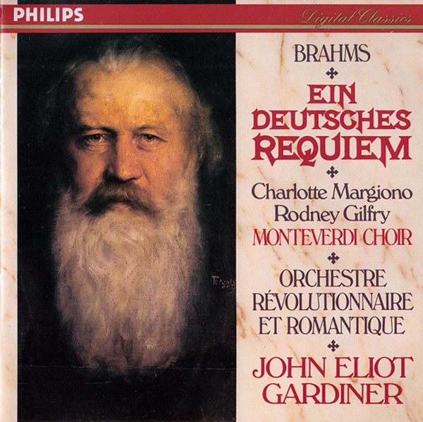 Charlotte Margiono, Rodney Gilfry, The Monteverdi Choir, Orchestre Révolutionnaire Et Romantique, John Eliot Gardiner / Johannes Brahms - Ein Deutsches Requiem (CD, Album, Cin) (Mint (M))