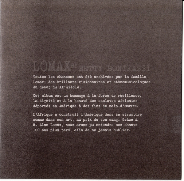 Béatrice Bonifassi - Lomax (CD, Album) (Near Mint (NM or M-)) - Image 3