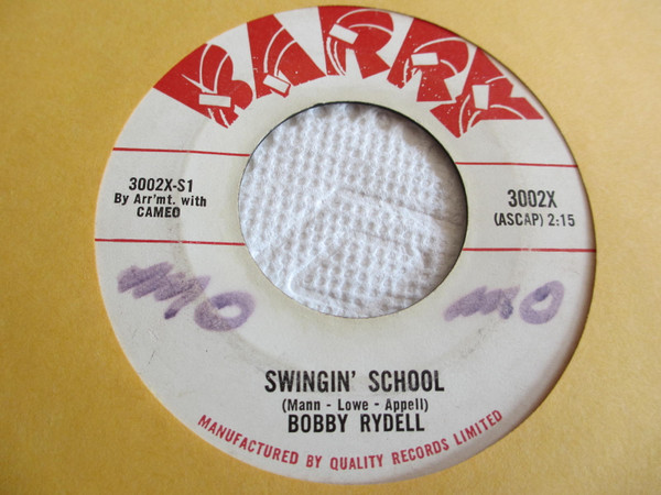 Bobby Rydell - Swingin' School (7", Single) (Near Mint (NM or M-))