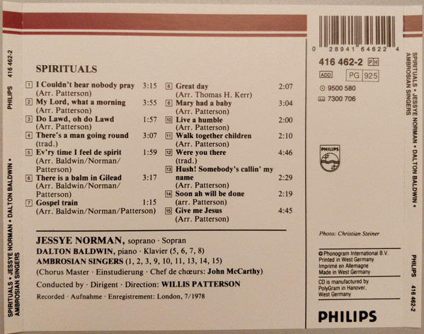 Jessye Norman - Spirituals (CD, Album) (Near Mint (NM or M-)) - Image 2