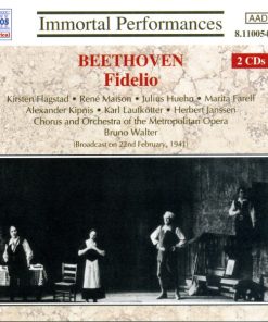 Ludwig van Beethoven - Kirsten Flagstad, René Maison, Julius Huehn, Marita Farell, Alexander Kipnis, Karl Laufkötter, Herbert Janssen (2), Metropolitan Opera Chorus And The Metropolitan Opera House Orchestra, Bruno Walter - Fidelio (2xCD, RE, RM) (Mint (M))