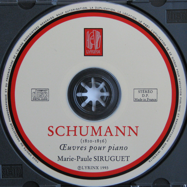 Robert Schumann - Marie-Paule Siruguet - Concert Sans Orchestre, Po. 14 / Waldszenen, Op. 82 / 3 Phantasiestücke (CD, Album) (Mint (M)) - Image 3