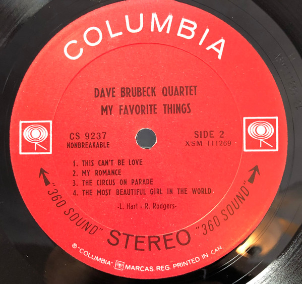 The Dave Brubeck Quartet - My Favorite Things (LP, Album) (Very Good Plus (VG+)) - Image 4