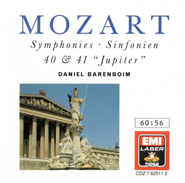 Wolfgang Amadeus Mozart - Daniel Barenboim - Symphonies - Sinfonien 40 & 41 "Jupiter" (CD, Comp, RE, RM) (Near Mint (NM or M-))
