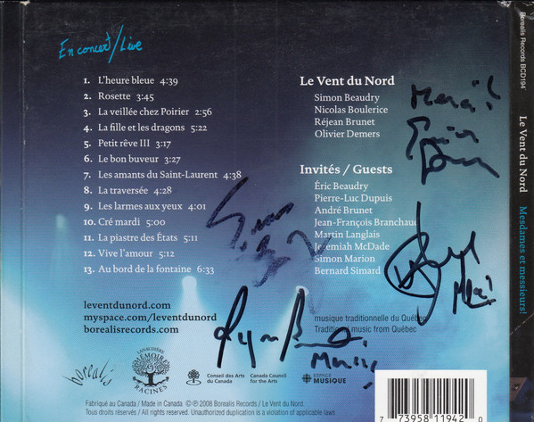 Le Vent Du Nord - Mesdames Et Messieurs! (En Concert À Mémoire Et Racines) (CD, Album) (Near Mint (NM or M-)) - Image 2