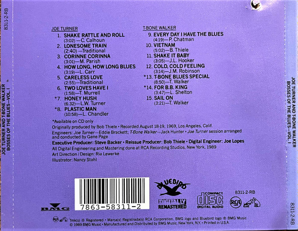 Big Joe Turner And T-Bone Walker - Bosses Of The Blues---Vol.1 (CD, Comp) (Near Mint (NM or M-)) - Image 2