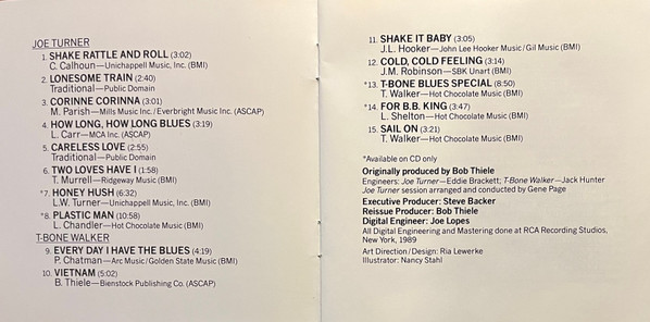 Big Joe Turner And T-Bone Walker - Bosses Of The Blues---Vol.1 (CD, Comp) (Near Mint (NM or M-)) - Image 3