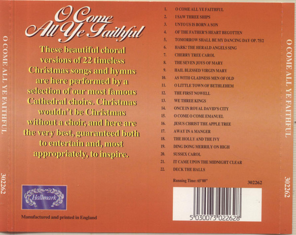 Various - O Come All Ye Faithful (CD) (Mint (M)) - Image 2