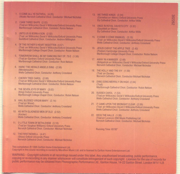 Various - O Come All Ye Faithful (CD) (Mint (M)) - Image 3