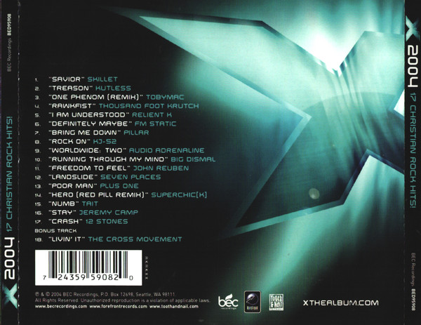 Various - X 2004: 17 Christian Rock Hits! (CD, Comp) (Mint (M)) - Image 2
