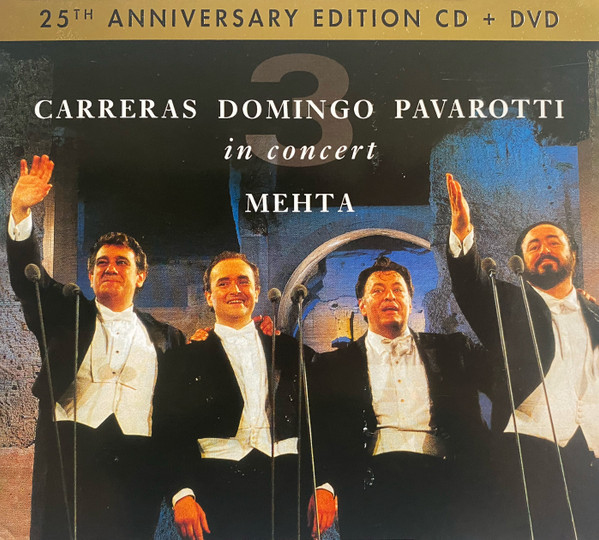 José Carreras, Placido Domingo, Luciano Pavarotti, Zubin Mehta - In Concert (CD, RE + DVD, RE, NTSC + 25t) (Near Mint (NM or M-))