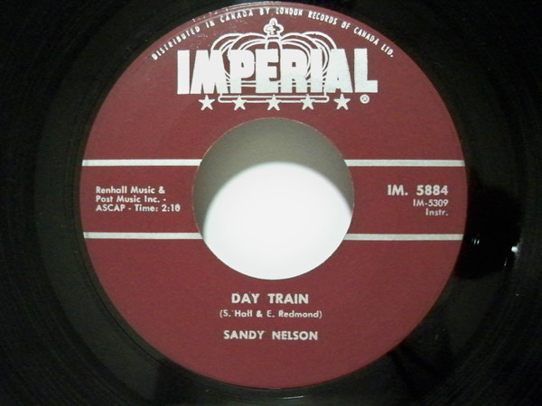 Sandy Nelson - Day Train / Teenage House Party (7", Single) (Near Mint (NM or M-))