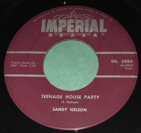 Sandy Nelson - Day Train / Teenage House Party (7", Single) (Near Mint (NM or M-)) - Image 2