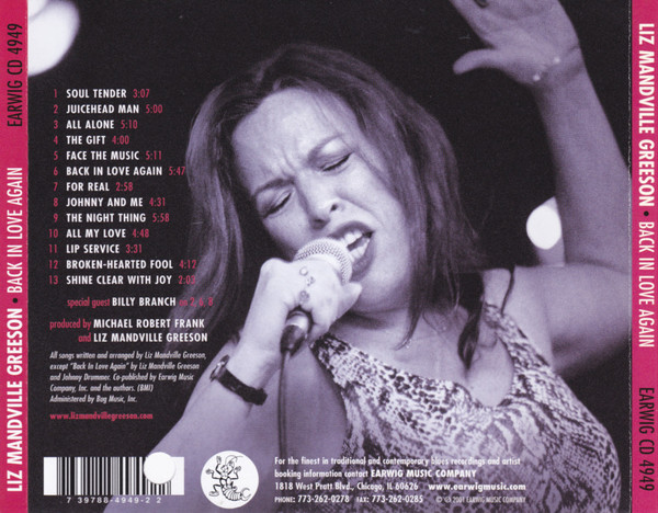 Liz Mandville Greeson - Back In Love Again (CD, Album) (Near Mint (NM or M-)) - Image 4