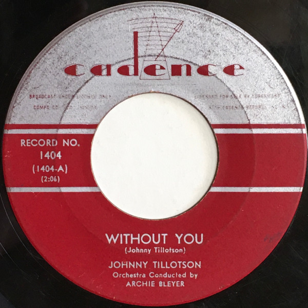 Johnny Tillotson - Without You (7", Single) (Near Mint (NM or M-))
