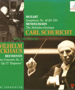 Wolfgang Amadeus Mozart, Felix Mendelssohn-Bartholdy, Ludwig van Beethoven, Carl Schuricht, Wilhelm Backhaus, Orchestra Della Radio Televisione Della Svizzera Italiana - Symphony No.40 KV 550 / The Hebrides-Overture / Piano Concerto No.5 Op.73 "Emperor" (CD, RM) (Near Mint (NM or M-))
