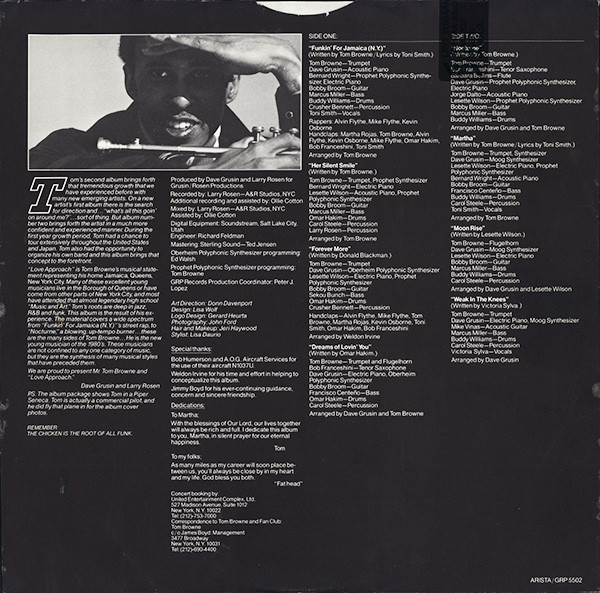 Tom Browne - Love Approach (LP, Album) (Very Good Plus (VG+)) - Image 5