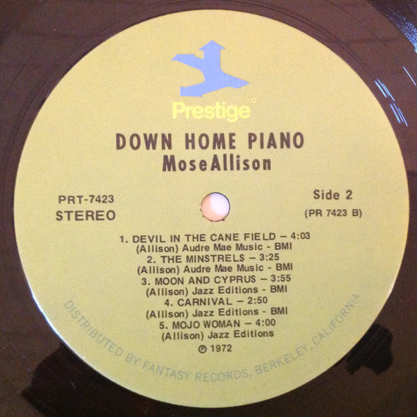 Mose Allison - Down Home Piano (LP, Comp, RE, Ind) (Near Mint (NM or M-)) - Image 4