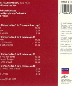 Alternative view of Rachmaninov* - Vladimir Ashkenazy, London Symphony Orchestra, André Previn - Piano Concertos 1-4 (2xCD, Comp, RE, RM) (Near Mint (NM or M-))