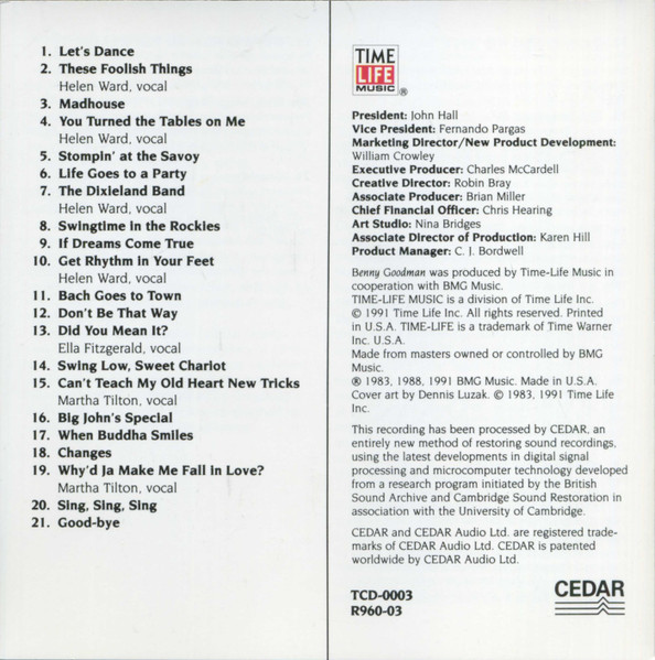 Benny Goodman - Benny Goodman (CD, Comp, RE, RP) (Near Mint (NM or M-)) - Image 2