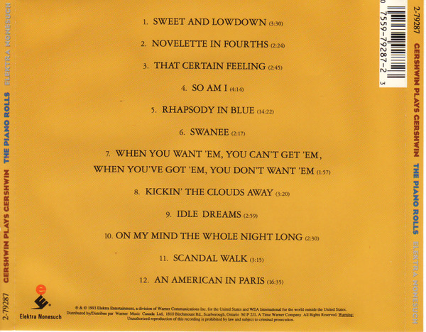 George Gershwin - Plays Gershwin - The Piano Rolls (CD, Album, Comp) (Near Mint (NM or M-)) - Image 4