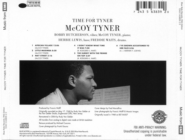McCoy Tyner - Time For Tyner (CD, Album, RE, RM) (Mint (M)) - Image 2