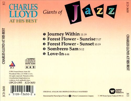 Charles Lloyd - At His Best (CD, Comp) (Near Mint (NM or M-)) - Image 2