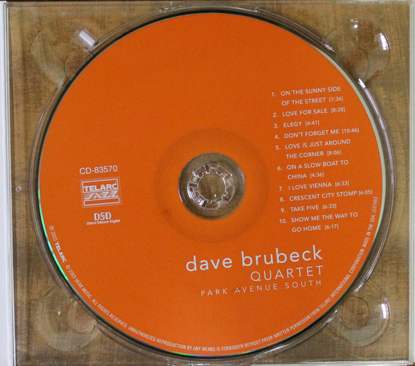 The Dave Brubeck Quartet - Park Avenue South (CD, Album, Dig) (Near Mint (NM or M-)) - Image 3