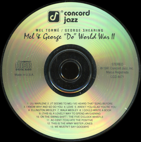 Mel Tormé / George Shearing - Mel & George "Do" World War II (CD, Album, Multichannel) (Near Mint (NM or M-)) - Image 4