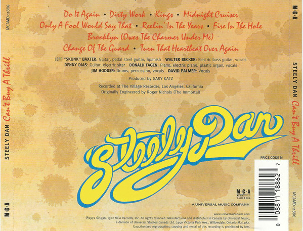 Steely Dan - Can't Buy A Thrill (CD, Album, RE, RM) (Mint (M)) - Image 2