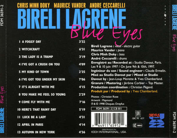 Biréli Lagrène - Blue Eyes (CD, Album) (Near Mint (NM or M-)) - Image 2