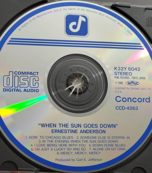 Ernestine Anderson - When The Sun Goes Down (CD, Album) (Near Mint (NM or M-)) - Image 3