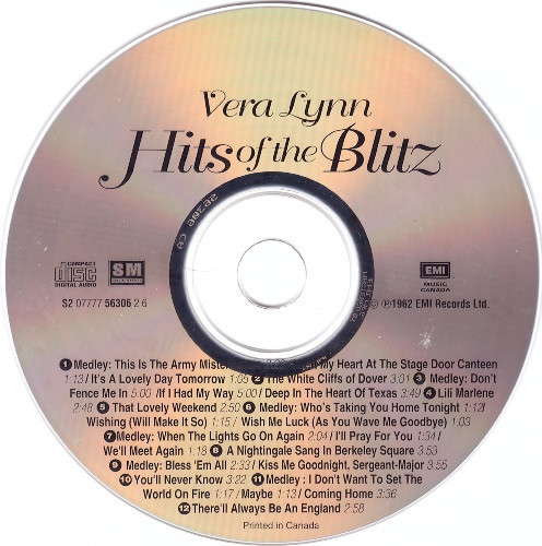 Vera Lynn - Hits Of The Blitz (CD, Album, RE) (Near Mint (NM or M-)) - Image 3